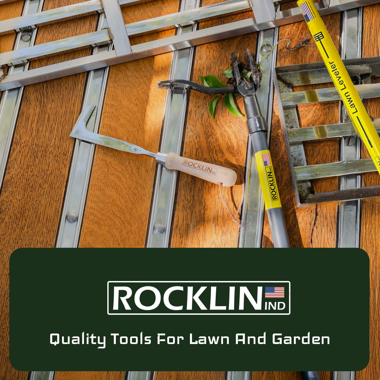 Rocklin Hook Cultivator Stainless Steel Blade Heavy-Duty Garden Hand Tool for Weeding, Digging & Soil Loosening
