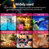 ALED LIGHT Submersible Led Lights with Remote,12 PCS RGBW Pool Light,Waterproof Pond Tea Light,Underwater Lights,Suitable for Vases, Fish Tanks, Hot Tubs, Parties,Wedding,Halloween,Christmas Decor