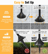 Joyoowild 63" Solar Lamp Post Light 2 Pack, Solar Light Posts for Outside Waterproof, Outdoor Lamps for Patio, Backyard, Front Porch Decor, Warm White, Replaceable Bulb