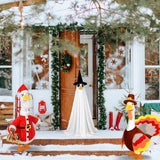 JcHrmers 3 Sets Porch Goose Outfits Halloween Thanksgiving Christmas Goose Outfit Lawn Porch Goose Clothes Fits 23" Cement Plastic Goose Statue for Outdoor Garden Yard Patio Statue Art Decor