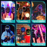 Ompusos LED Mask with Gesture Sensing, Light-Up Transforming Face Cover for Halloween, Christmas, Cosplay & Birthday Parties（APP Mask）