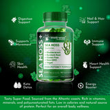 WELLNESS LABSRX Sea Moss Gummies, 3200mg Irish Sea Moss Mixed Berry Flavor with Maximum Potency Bladderwrack and Burdock Root - Supports Skin, Energy and Immunity - 90 Count