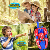 Vvinca Spider Walkie Talkies for Kids Toys Ages 3 4 5 6 7 8 9 10 Boys Girls 3 Pack Superhero Toys Lanyard Long Range Clear Sound Outdoor Game Camping Gear Spy Gadgets & Easter Christmas Birthday Gifts