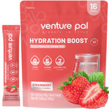 Venture Pal Sugar Free Electrolyte Powder Packets - Liquid Daily IV Drink Mix for Rapid Hydration & Party Recovery | 5 Vitamins & 7 Electrolytes| Keto Friendly | Non-GMO | Certified Vegan | 16 Sticks