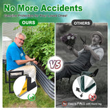 Garden Kneeler and Seat Heavy Duty - Anti-Tip Super Stable Multifunctional Gardening Stool Bench,Wide 12.7" Pads,Foldable Ergonomic Handles for Seniors Women Men Pain-Free Weeding,Planting Yard Work