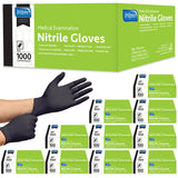 Inspire Black Nitrile Disposable Gloves | 4.5 Nitrile Disposable Safety Medical Cooking Cleaning Gloves (Black - Case Of 1000, Large)