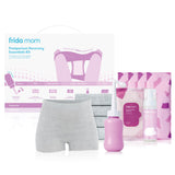 Frida Mom 11pc Postpartum Essentials Kit Gift Set, Hospital Bag Must Haves for New Mom, Includes 4 Disposable Postpartum Underwear, 4 Ice Maxi Pads, Perineal Healing Foam & 24 Pad Liners & Peri Bottle