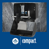 Georgia-Pacific Compact 2-Roll Side-by-Side Coreless High-Capacity Toilet Paper Dispenser by GP PRO (Georgia-Pacific); Black; 56784A; 1 Dispenser