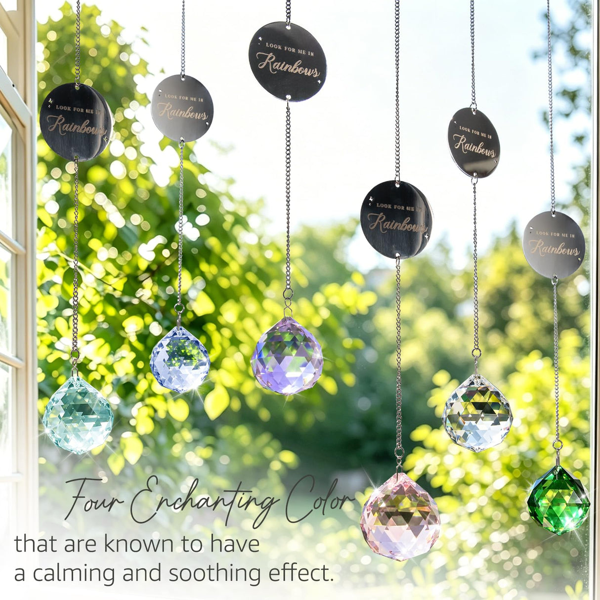 Mooncraftlogy Memorial Gifts for Loss of Loved One, Unique Sympathy Idea, Clear Crystal Ball Grief Suncatcher, Rainbow Bereavement Box for Mom Dad Husband Son Daughter