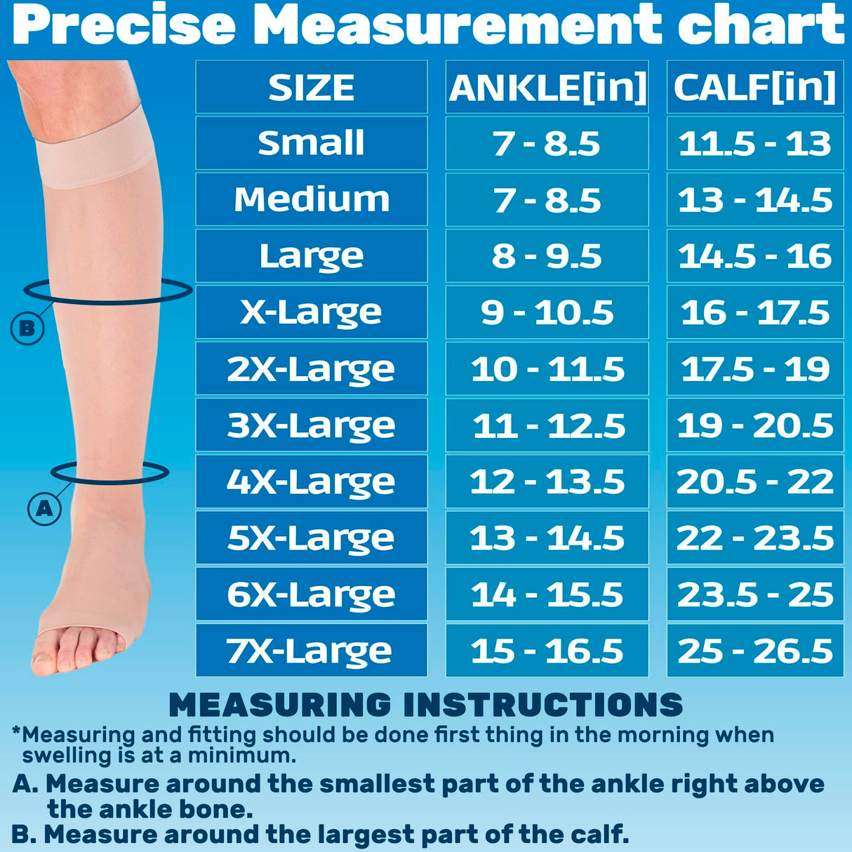 Made in USA - Wide Calves Womens Compression Stockings for Circulation 15-20mmHg - Toeless Compression Knee High Support Socks for Travel, Nursing, Sports, Athletic - Nude, 2X-Large - A111NU5