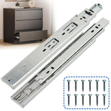 Ourshom 14 Inch Soft Close Drawer Slides 2 Pairs (4pcs) Side Mount Rails- Heavy Duty Full Extension Ball Bearing – Drawer Slide Glides for Cabinet Kitchen, Dresser Runners - Draw Slides Sliders 100LB