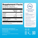 Vital Proteins Collagen Peptides Powder - Grass Fed Collagen Peptides for Hair, Nail, Skin, Bone & Joint Health, Unflavored, 27 Servings