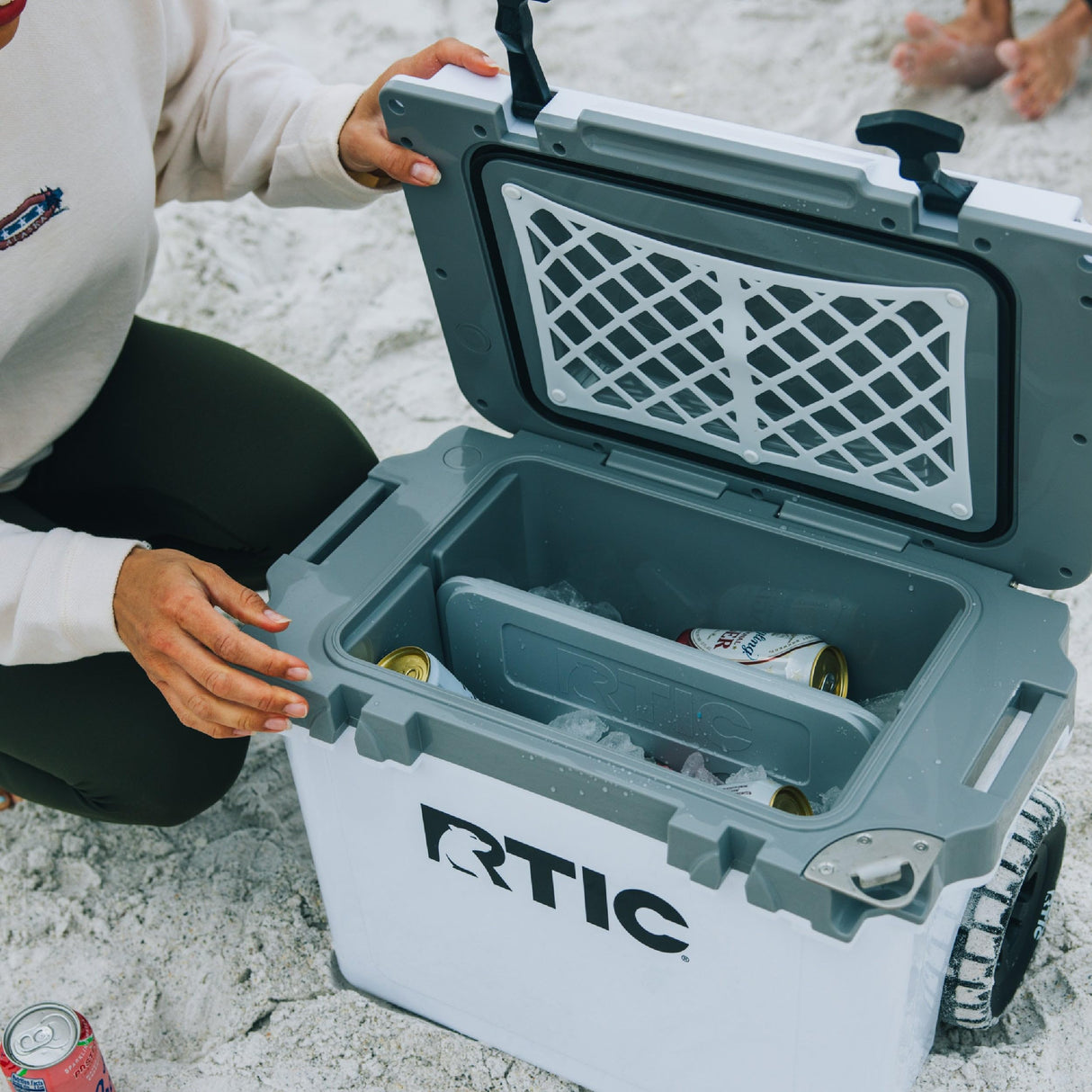 RTIC 22 QT Wheeled Ultra-Light Cooler Freezable Divider Insert Accessories Perfect for Organization, White