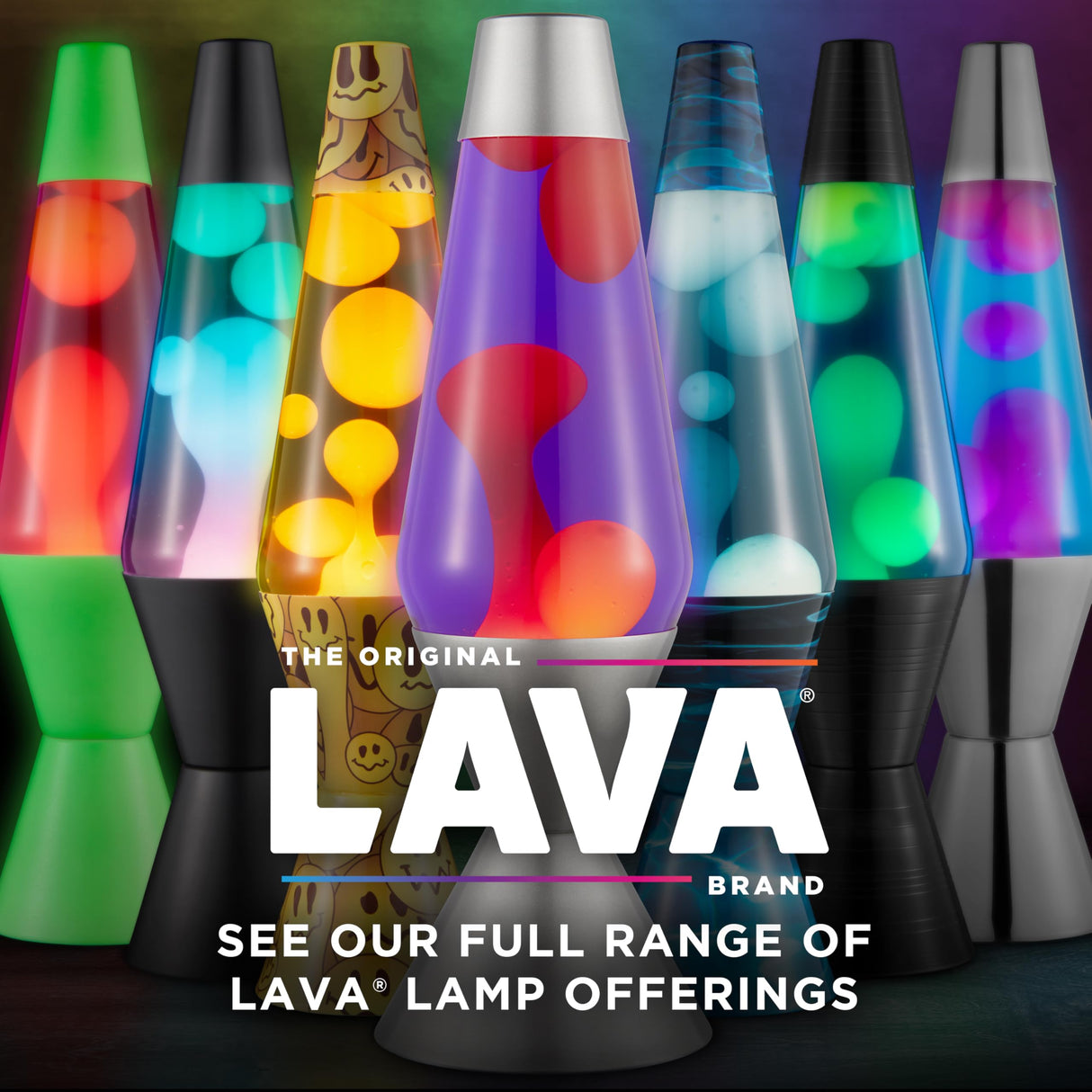The Original Lava® Lamp - 14.5" Grinning Globs - Classic Liquid Motion Lamp - Yellow Lava and Orange Liquid - Item #2094 (Amazon Exclusive)