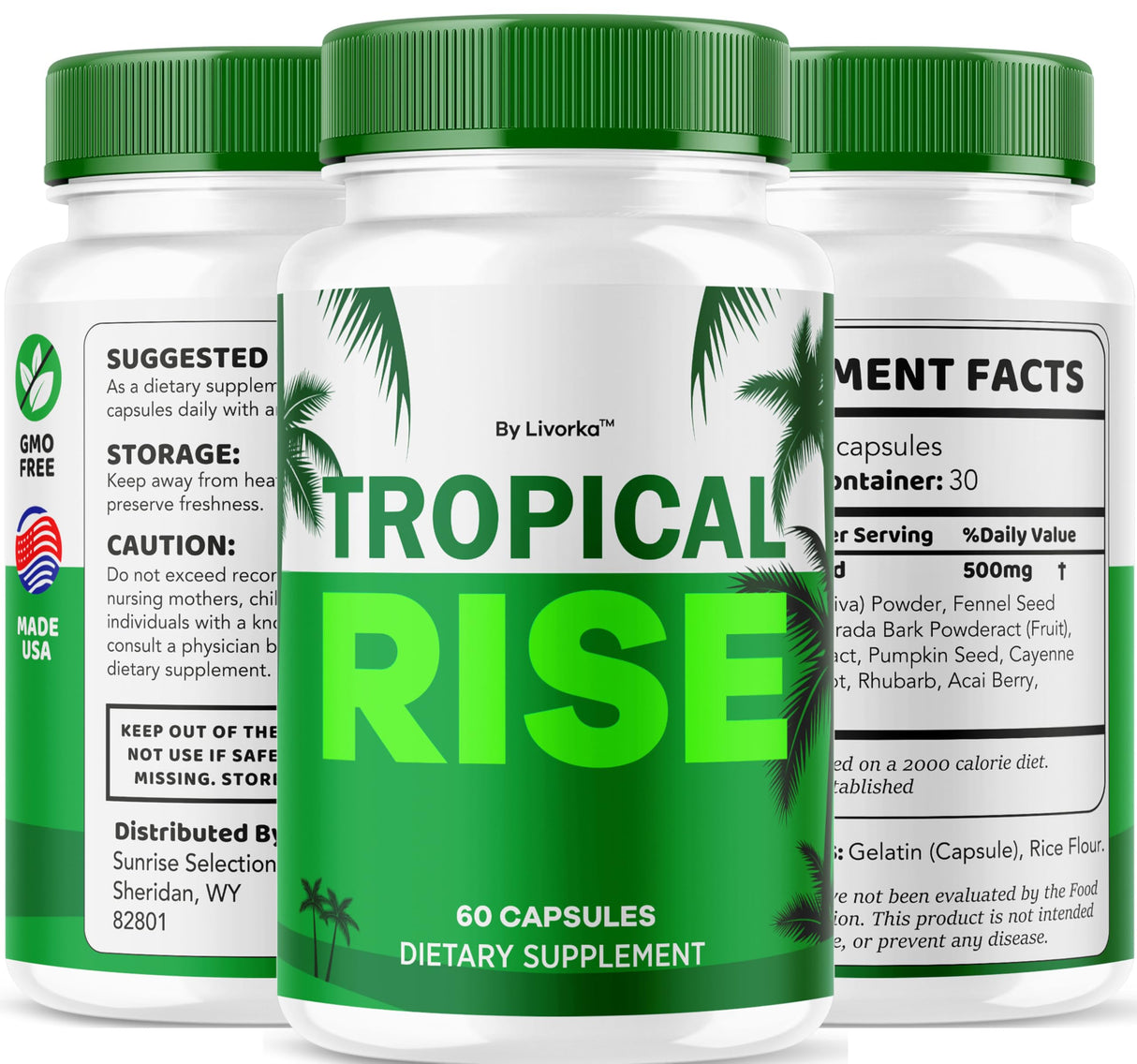 (2 Pack) Tropical Rise for Men Pills - Official TropicalRise Support Capsules All Natural Advanced Formula, Tropicalrise Supplement Pills for Overall Health & Wellness, 120 Capsules for 2 Months