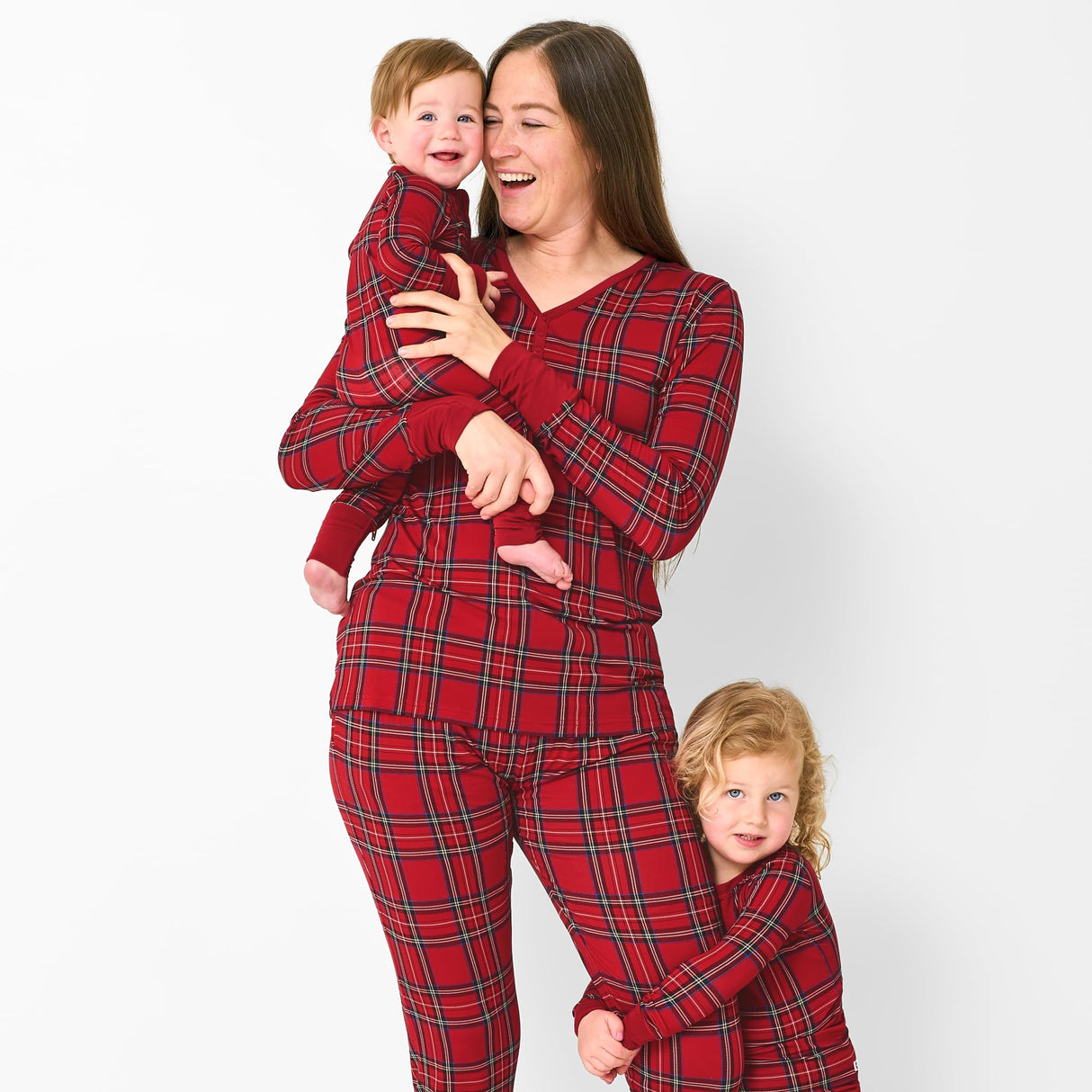 Little Sleepies Christmas Pajamas for Baby Boys & Girls, Viscose from Bamboo Newborn Pajamas, Family Matching Christmas PJs, Holiday Plaid, 6-12 months