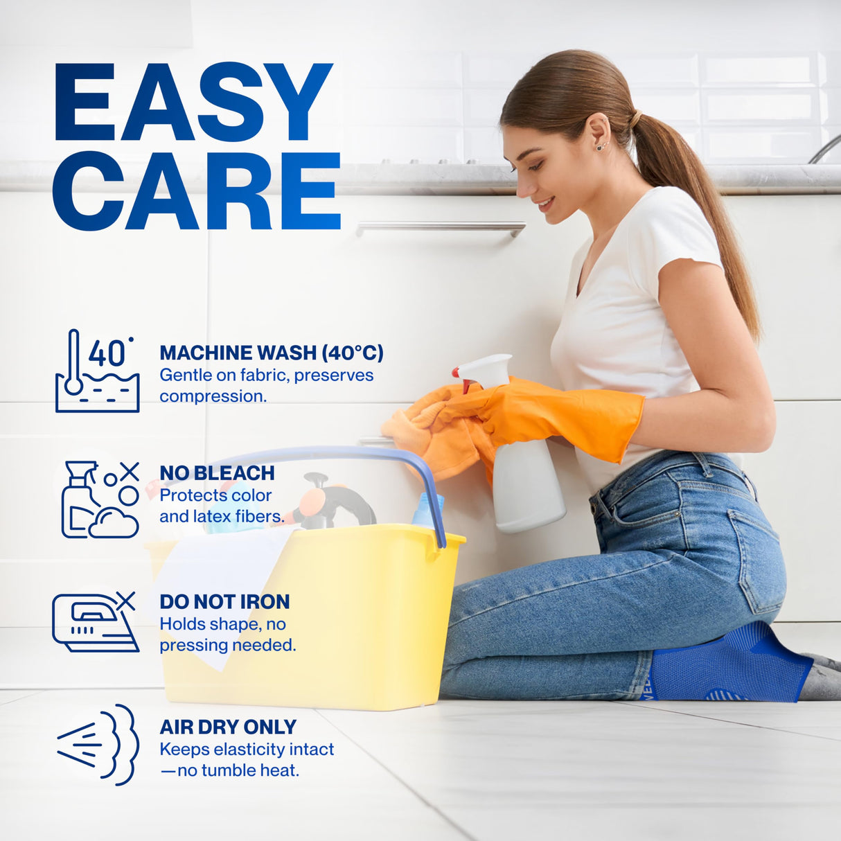 Modvel Foot & Ankle Brace Socks for Sprained Ankle Compression Sleeve - Plantar Fasciitis Relief Brace, Foot Support for pain Women & Men - Tendonitis & Arthritis Feet Sleeve, Stabilizing Ankles Wrap