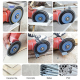 LOZLIN Diamond Blades 3-Pack 4.5" Diamond Multi-Purpose Saw Blades - Heavy Duty Angle Grinder Discs for Cutting Marble/Quartz/Stone/Tile/Metal/Plastic (Black Teeth)