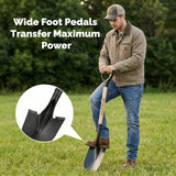 Shovel for Digging Round Point Garden 41 Inch D Wood Handle Steel Blade