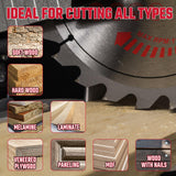 Revvstark 5-1/2" (10mm Arbor) Circular Saw Blades 24T&48T, Carbide Tipped Teeth, Heavy Duty TCT Saw Blades for Cutting Various Wood, Plastic and Composite Materials