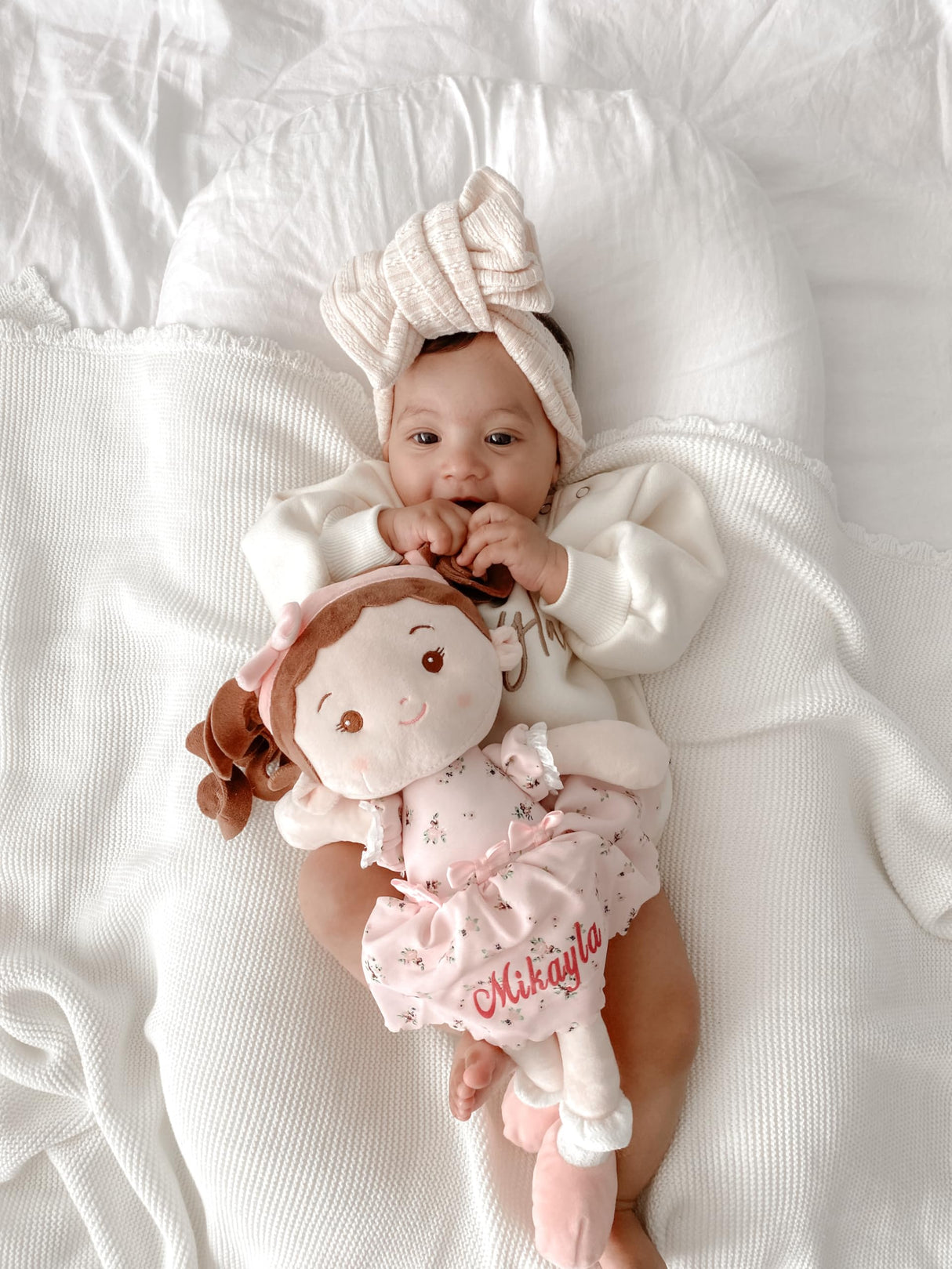 LeyaDoll Personalized Soft Baby Doll Toys for Girls (16''), My First Christmas Dolls, Leya Doll Baby Rag Doll Plush Toys for Toddler Kids Infants -Christmas Special - Princess Breeze