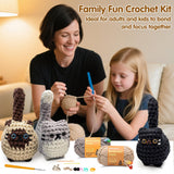 Crochet Kit for Beginners, Crochet Cat Beginner Crochet Kit for Adults, Amigurumi Crochet Animals Cat Crafts Crochet Kits, Easy Knitting Kit Christmas Gifts