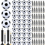 Leyndo 24 Pcs Christmas Operation Gifts Include Deflated Size 5 Soccer Balls with Pumps in Bulk with Needles for Adults Christmas Charity Training Practice Game Play Gifts (Black)