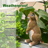 Lonyin Rabbit Garden Statue, Bunny Animal Figurines Indoor Outdoor Statues