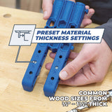 Kreg KPHJ320-22 Pocket-Hole Jig 320 with Classic 2 Inch Face Clamp - Small, Durable Jig for Tight Spaces - Easily Adjustable Drill Guides - For Materials 1/2" to 1 1/2" Thick