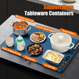 NAXBEY Warming Mat for Food, Food Warmers for Parties Buffet, Foldable Food Warming Mats for Countertops and Daily Use with Timer and 7 Temperature Levels, with one-touch heating button, 15"x23.6"