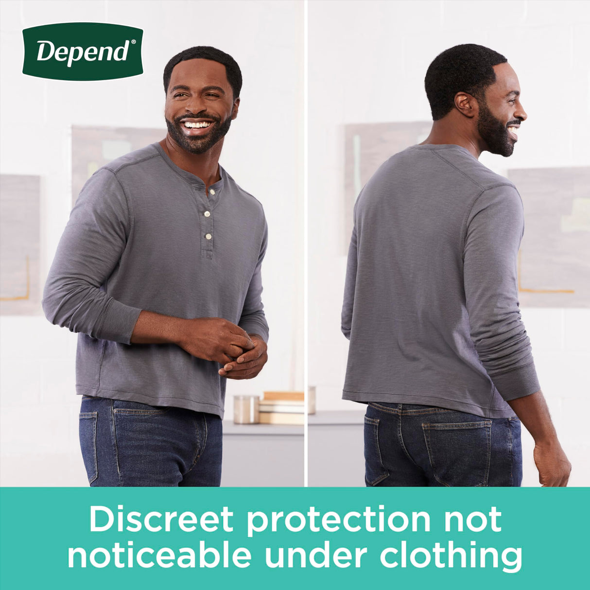 Depend Fresh Protection Adult Diapers, Incontinence Underwear for Men, Disposable, Maximum, Extra-Extra-Large, Grey, 44 Count (2 Packs of 22), Packaging May Vary
