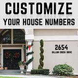 10 Inch 5 PCS Custom Metal House Numbers, Metal Address Numbers, Modern Black House Number for Outside, Outdoor Address Number for Apartment Home Street Office Mailbox