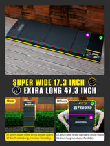 TEOOTD 1.2" Extra Thick Foldable Mechanic Mat, Kneeling Pad with Magnetlc Tool Compartment, Waterproof Comfortable EVA Mat with Handle & Storage Belt for Workshop Repairing,Gardening 47.3x17.3x1.2