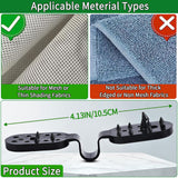 100Pcs Shade Cloth Clips, Black Plastic Heavy Duty Sun Shade Clips for Sun Shade Net, Gardening Shade Cloth, Anti Bird Netting, Removable & Reusable Windproof Awning Clamp (Black-100PCS)
