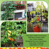Threehoney 24 Pcs Garden Adjustable Stake Arms for Tomato Cage 10 to 14'' Plant Stake Connectors Expandable Trellis Climbing Rod Tomato Stick Supports for 11 mm Diameter Climbing Plants Vegetables