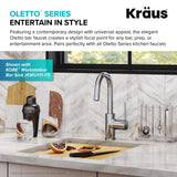 KRAUS Oletto Single Handle Kitchen Bar Faucet in Chrome Finish, KPF-2600CH