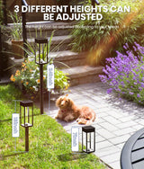 NEWMESSI Bright Solar Pathway Lights Outdoor, 6 Pack IP65 Waterproof Solar Garden Lights for Outside Lighting, Yard Path Lawn Walkway Driveway Landscape (Warm White)