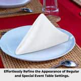 Urban Villa White Cloth Napkins Set of 12 100% Cotton Dinner Napkins Cloths Washable 18”x18” Absorbent Soft Durable Reusable-Ideal for Everyday Use Parties Wedding Thanks Giving Christmas Halloween