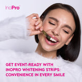 InoPro Teeth Whitening Strips 21 Treatments Kit - Teeth Whitener, Peroxide Free, Enamel Safe Green Whitestrips, Deep Stains Removal - Instant Teeth Whitening Without The Harm (42 Strips)