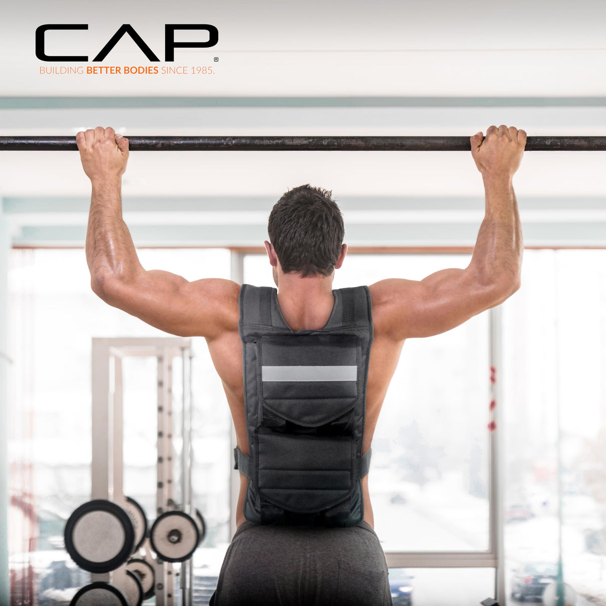 CAP Barbell Adjustable Weighted Vest, 50 lb, Black