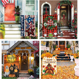 Seasonal Garden Flags Set of 12 Double Sided 12 x 18 Inch, Small Yard Flags for Outside, Summer Fall Garden Flag, Christmas Halloween Winter Outdoor Flag, Holiday Garden Decorations for All Season