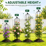 Yotoworth Garden Obelisk Trellis, 6.3 ft Tall, Black, 1PC