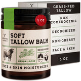 Beef Tallow for Skin - Beef Tallow For Face - Tallow Face Moisturizer - Beef Tallow Moisturizer - Tallow Balm - Grass Fed Beef Tallow For Skin - Tallow Face Cream Lotion (5.0, Herbal-Rose)