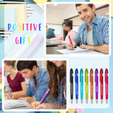 Lincia 100 Pcs Positive Theme Ballpoint Pens Bulk Retractable Medium Point Pens with Black Ink Inspiration Thank You Gifts for Teacher, Back to School, Christmas