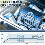 Cooler Shock Reusable Prefilled Ice Packs for Coolers & Lunch Boxes - Long Lasting Cold Freezer Packs for Lunchbox, Non-Toxic Gel Ice Pack for Camping, Lunch Bags, Road Trips, 2 Pack (6.5"x7.5")