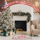 Tinideya Pink Christmas Gingerbread House Doormat 23.6 x 13.7 Inch Pastel Candyland Christmas Welcome Door Mat Cute Gingerbread Artificial Coir Non Slip Entrance Rugs for Indoor Outdoor Kitchen Decor