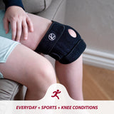 KARM Kids Knee Brace - Osgood Schlatter Knee Brace Youth for Kids, Sports, Pain, Arthritis, Patella, Meniscus Tear, MCL, ACL - Adjustable Compression Support for Child, Boys & Girls (Black)