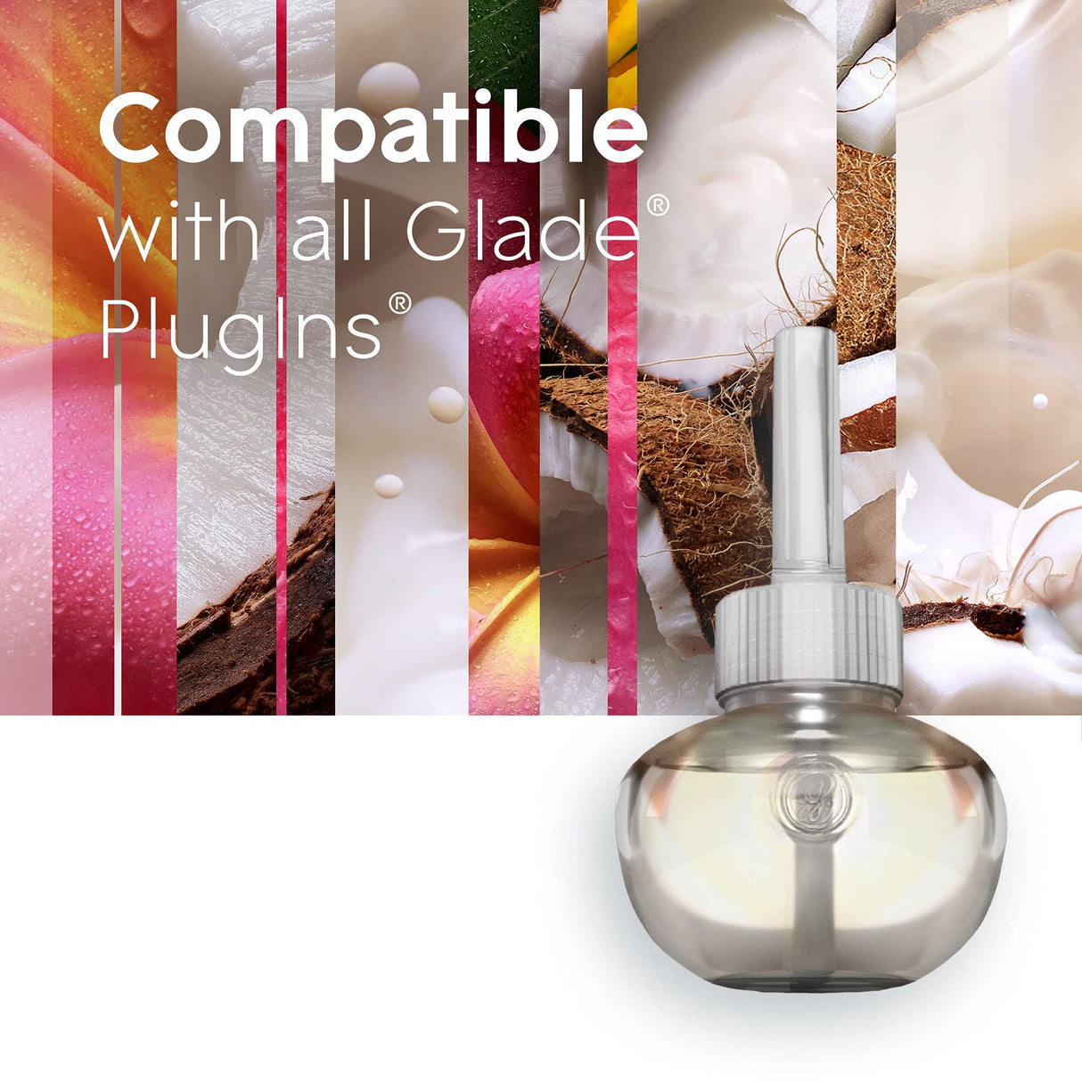 Glade PlugIns Scented Oil 10 Refills, Air Freshener, Exotic Tropical Blossoms, 10 x 0.67 oz, Packaging May Vary