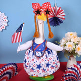 Patriotic Porch Goose Outfits 4th of July Goose Outfit Independence Day Lawn Porch Goose Clothes Fits 23" Cement Plastic Goose Statue for USA 250th Anniversary Outdoor Garden Yard Patio Decoration