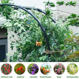 BUKLIYN Half Sided Arch Against The Wall Garden Arch Trellis - Garden Arch Arbor Trellis for Climbing Plants Outdoor - Garden Arch Trellis Arbor for Home Yard and Garden（Black）